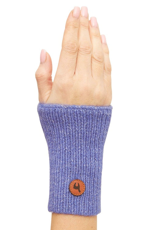 Pulswärmer PACA - 87% Alpaka - mit Merino kornblume one-size von Apu Kuntur
