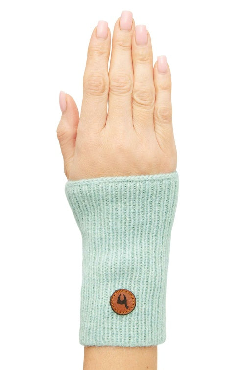 Pulswärmer PACA - 87% Alpaka - mit Merino seafoam one-size von Apu Kuntur