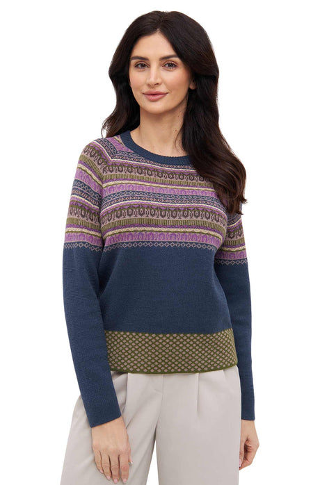 Pullover COLORES ANDEN aus 100% Alpaka royalblau von Apu Kuntur