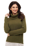 Rollkragenpullover COLORES ANDEN mit 92% Alpaka - olivgrün olivgrün von Apu Kuntur