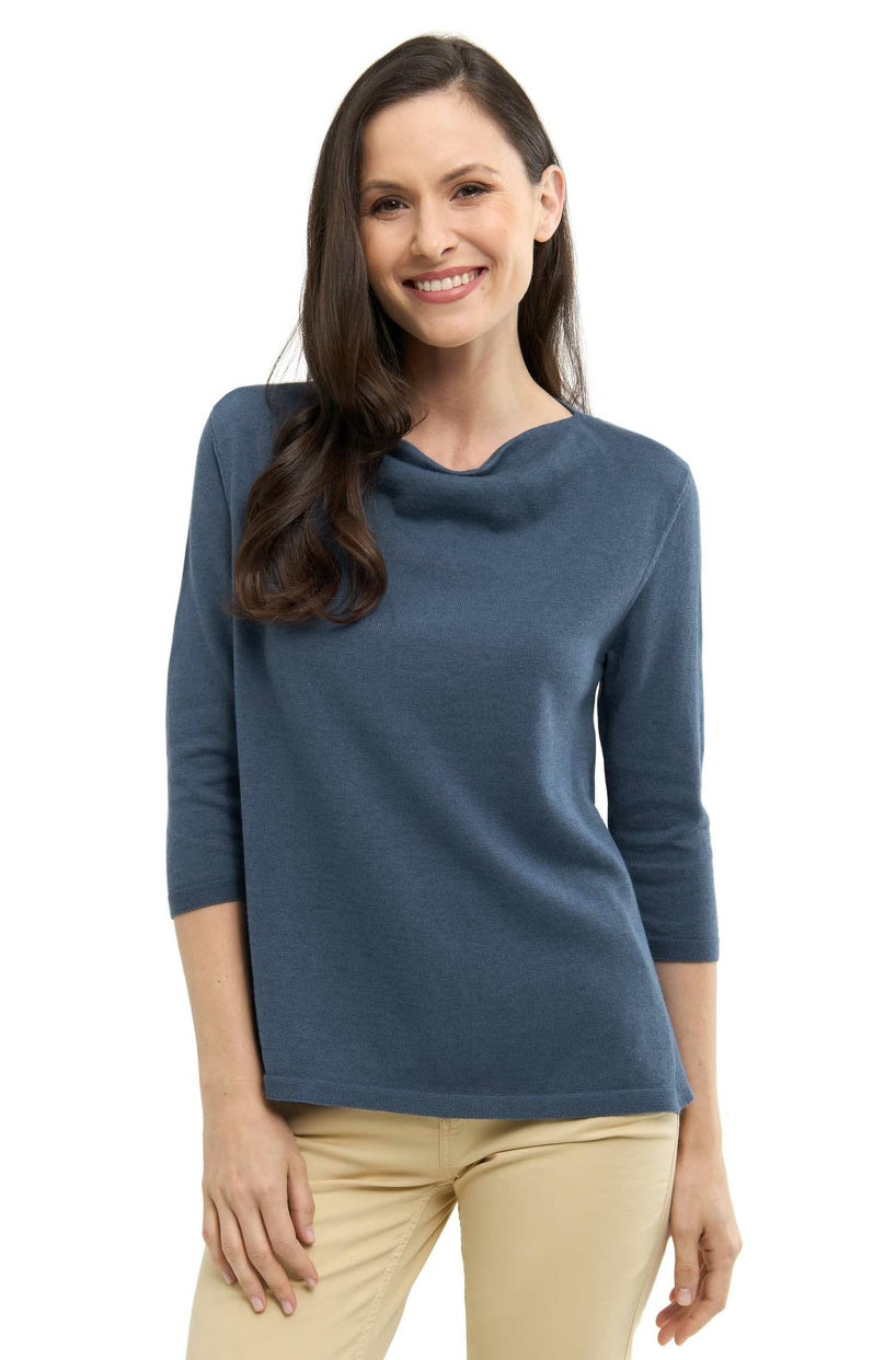 Bio-Baumwolle Pullover VEGA - Royal Alpaka-Baumwoll-Mix paloma blau