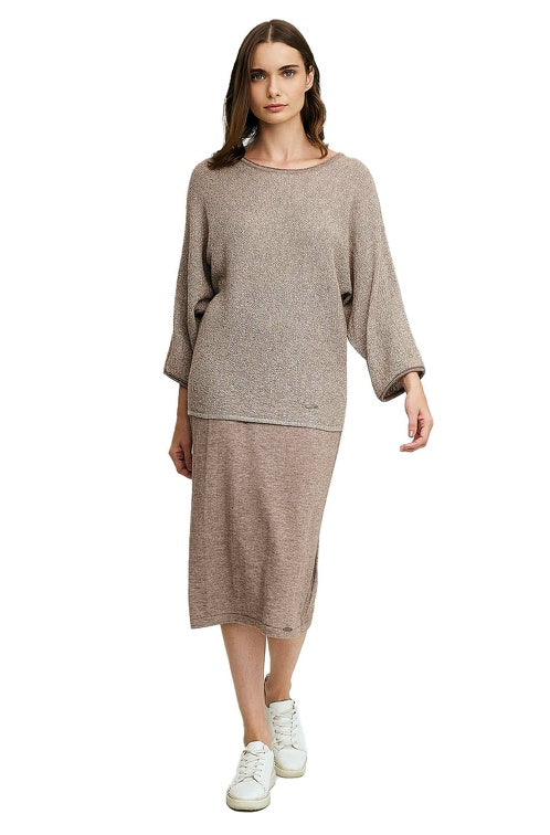 ECO-Alpaka Pullover WEAVE mit Bio-Baumwolle