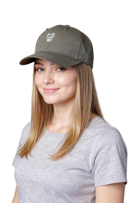 🌿 Cap aus 100% Bio-Baumwolle mit gesticktem Alpaka-Logo olivgrün von Alpaka Store Deutschland