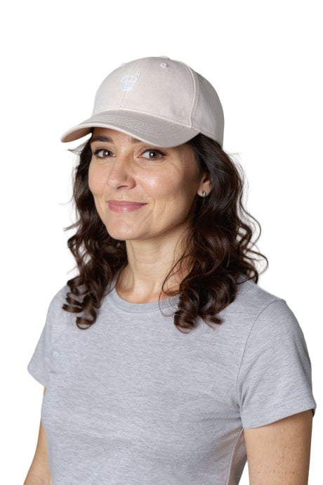 Cap aus 100% Bio-Baumwolle 🌿 mit gesticktem Alpaka-Logo sand