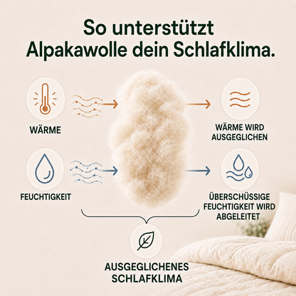 Alpaka Bettdecke aus 100% Alpakawolle - inkl. gratis Schlafratgeber