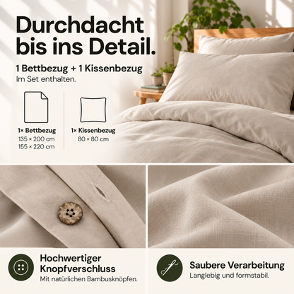 Perkal Bettwäsche aus 100% Bio-Baumwolle  - Terra Naturale