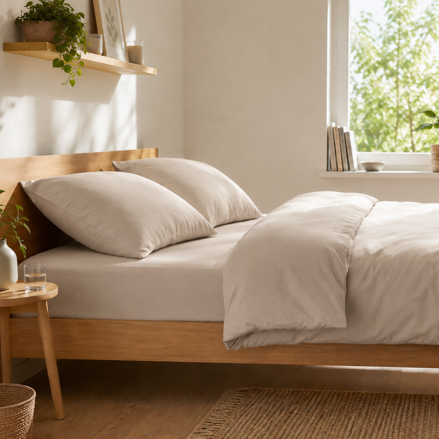 NEU! Perkal Spannbettlaken aus 100% Bio-Baumwolle - Terra Naturale