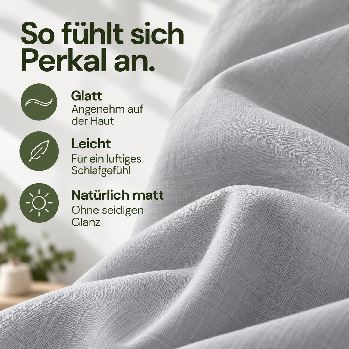 Perkal Bettwäsche aus 100% Bio-Baumwolle  - Terra Naturale
