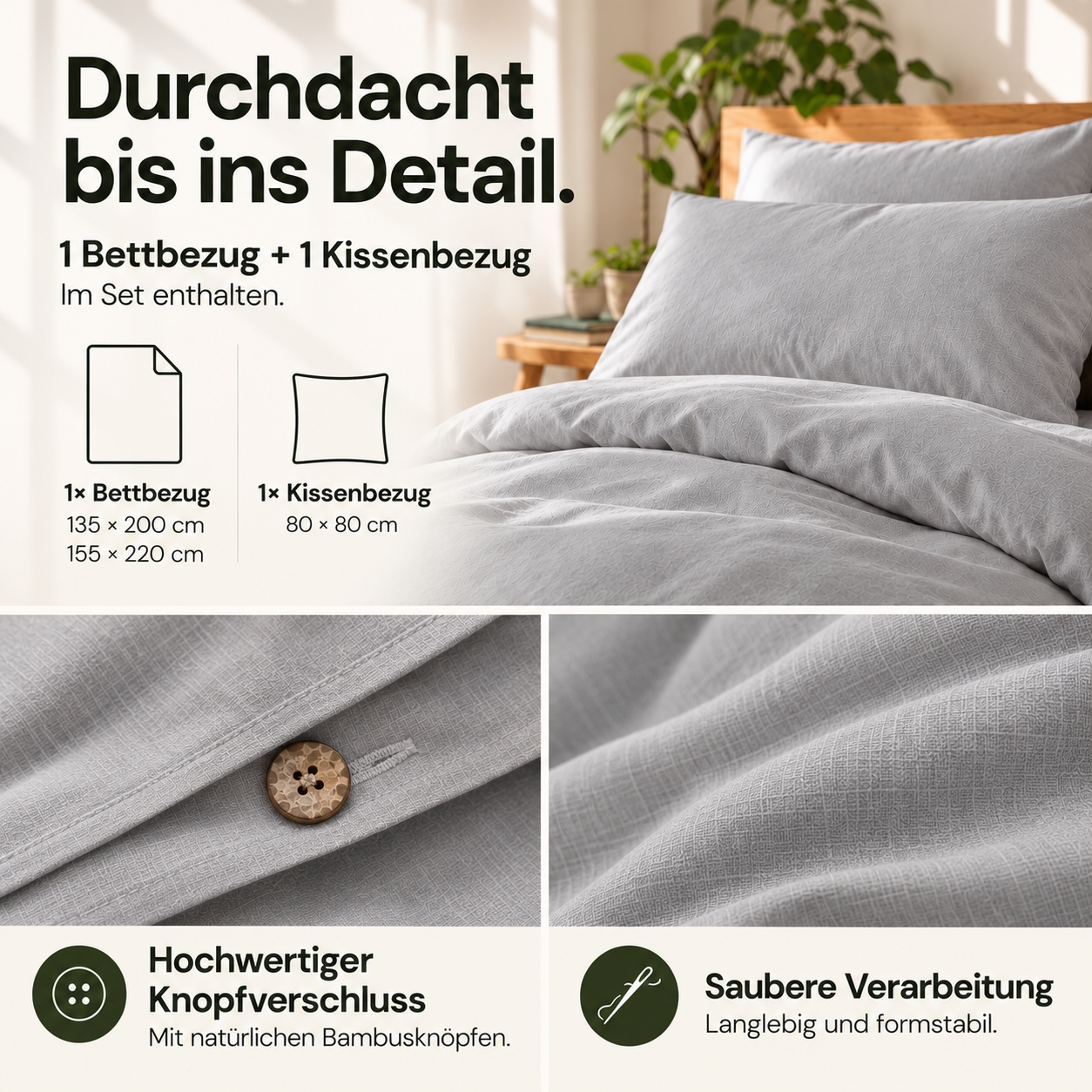 Perkal Bettwäsche aus 100% Bio-Baumwolle  - Terra Naturale