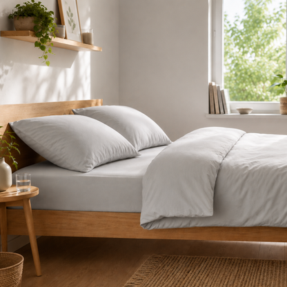 NEU! Perkal Spannbettlaken aus 100% Bio-Baumwolle - Terra Naturale