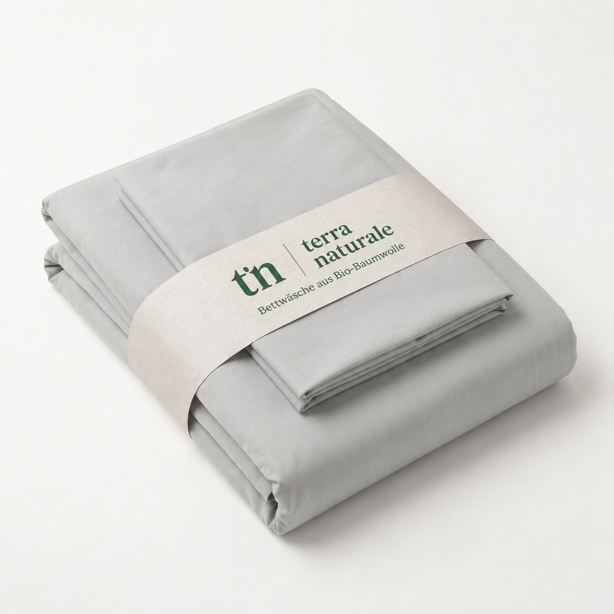 NEU! Perkal Bettwäsche aus 100% Bio-Baumwolle - Terra Naturale grau