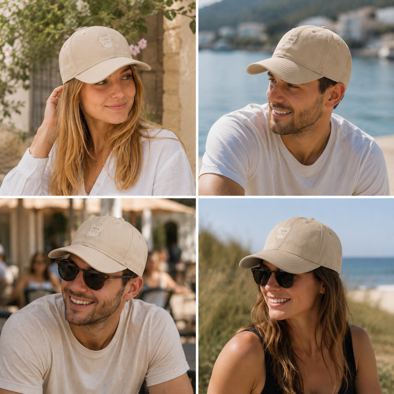 Cap aus 100% Bio-Baumwollsegeltuch mit gesticktem Alpaka-Logo