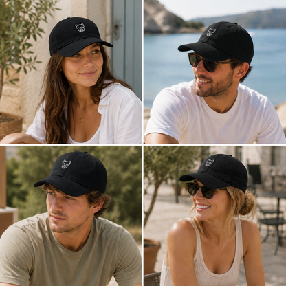 Cap aus 100% Bio-Baumwollsegeltuch mit gesticktem Alpaka-Logo