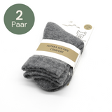 NEU: 2er Pack Socken COMFORT DIABE - 74% Alpaka grau