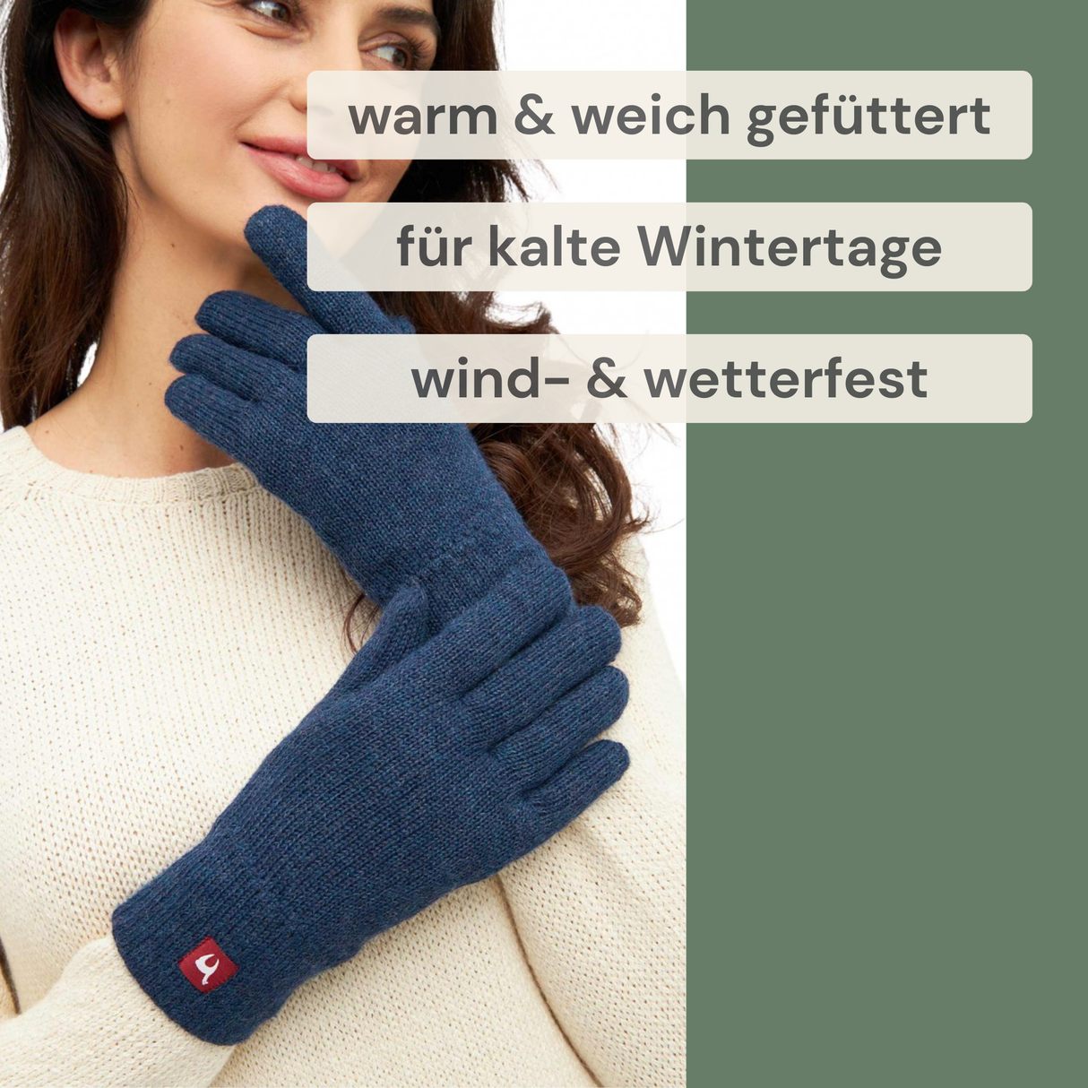 Alpaka Gefütterte Fingerhandschuhe UNI - 100% Alpaka