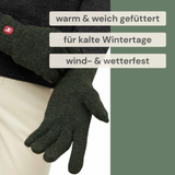 Alpaka Gefütterte Fingerhandschuhe UNI - 100% Alpaka