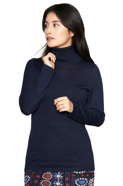 Alpaka Pullover MADAI Damen dunkelblau