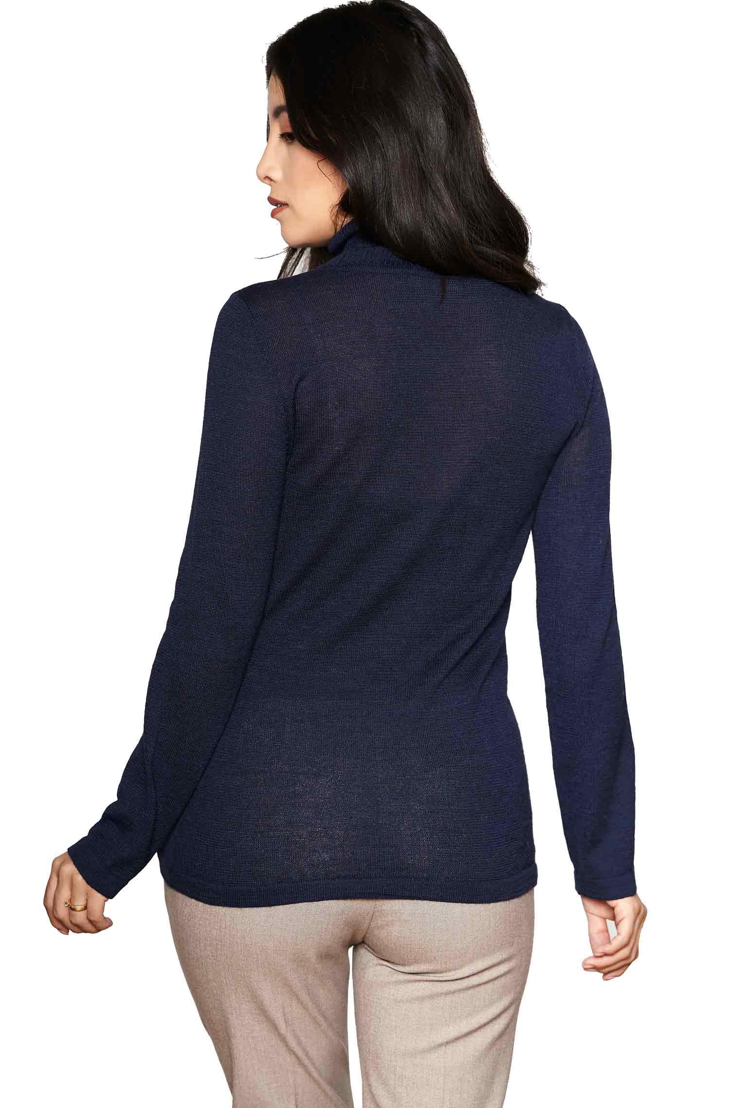 Alpaka Pullover MADAI Damen dunkelblau
