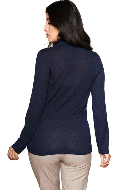 Alpaka Pullover MADAI Damen dunkelblau