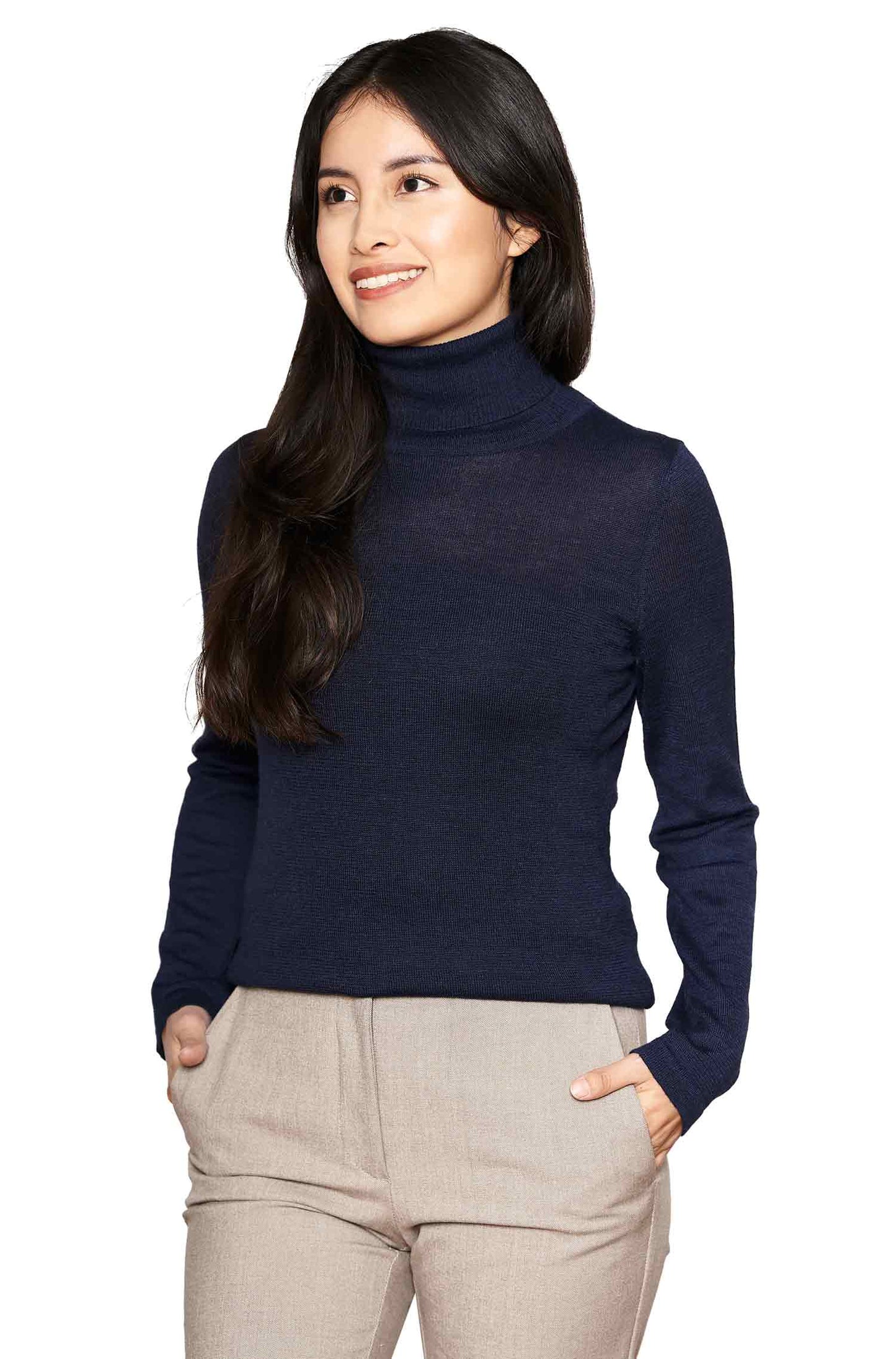 Alpaka Pullover MADAI Damen dunkelblau