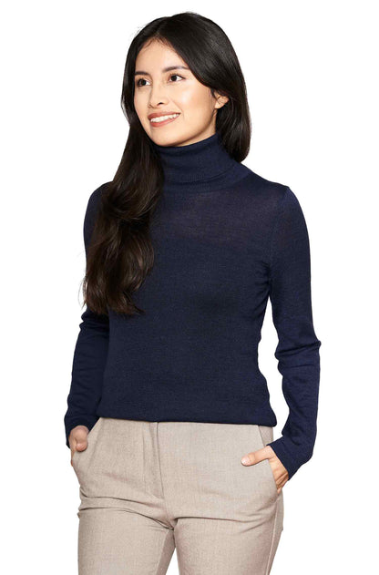 Alpaka Pullover MADAI Damen dunkelblau