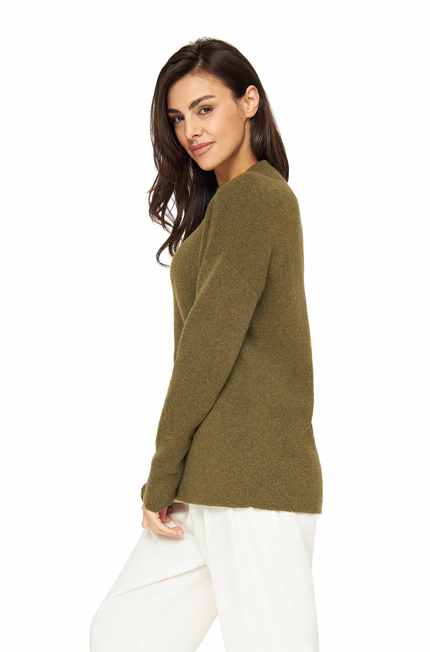 Alpaka Pullover GRAZIA olivgrün