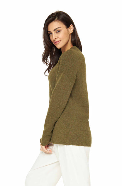 Alpaka Pullover GRAZIA olivgrün