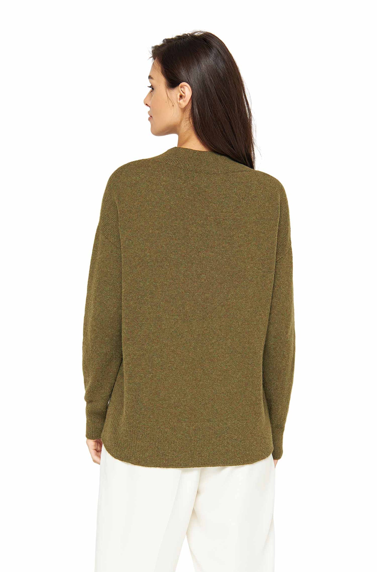 Alpaka Pullover GRAZIA olivgrün