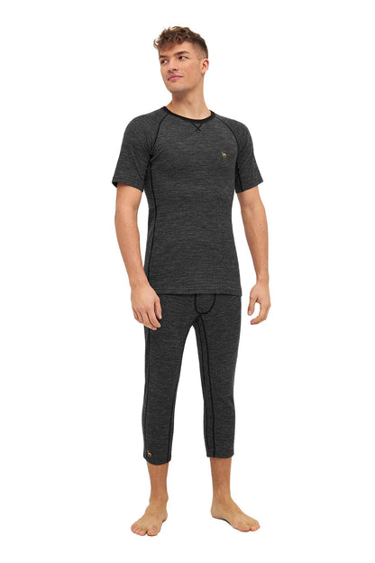 Alpaka 3/4-Leggings THERMO Herren anthrazit