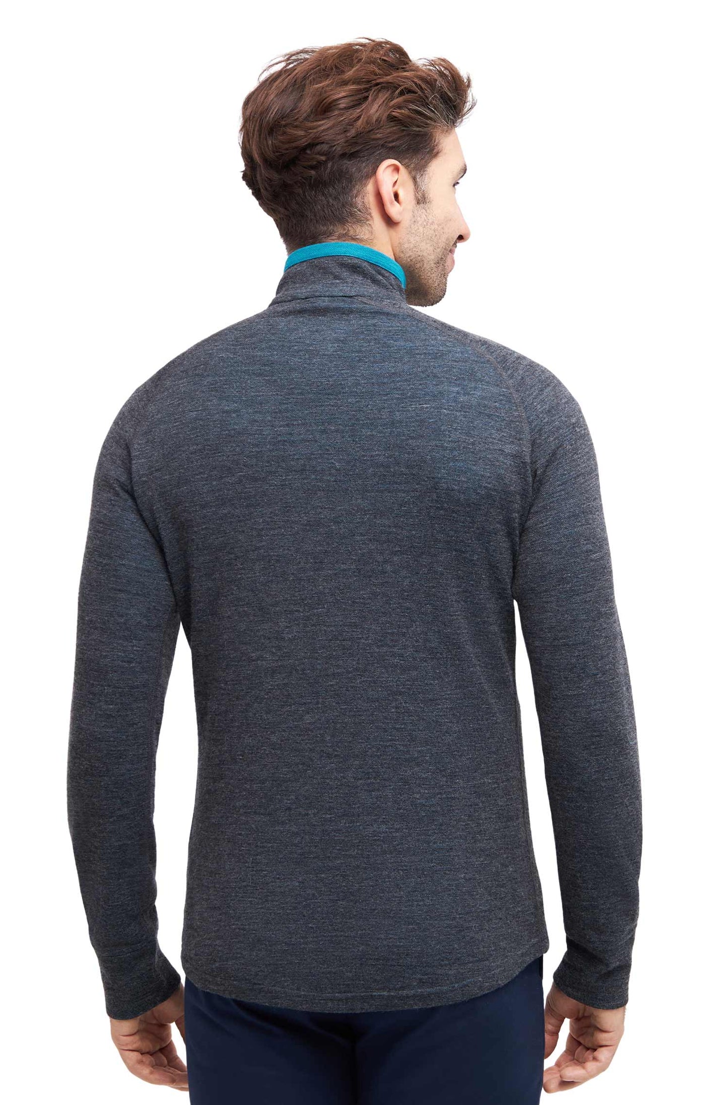 Alpaka Trekking-Pullover THERMO Herren anthrazit