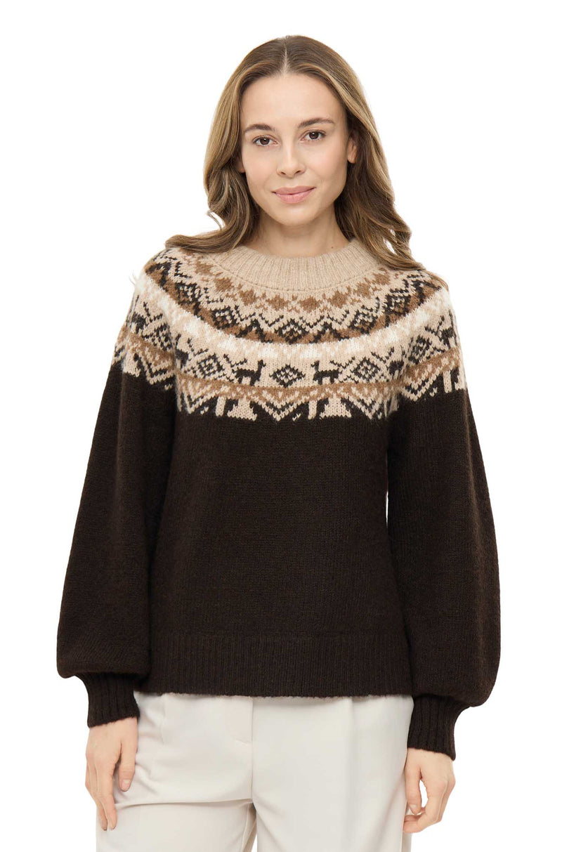 Alpaka Pullover SOLANA - 100% Alpaka espresso