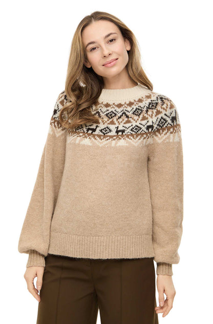 Alpaka Pullover SOLANA - 100% Alpaka mandel