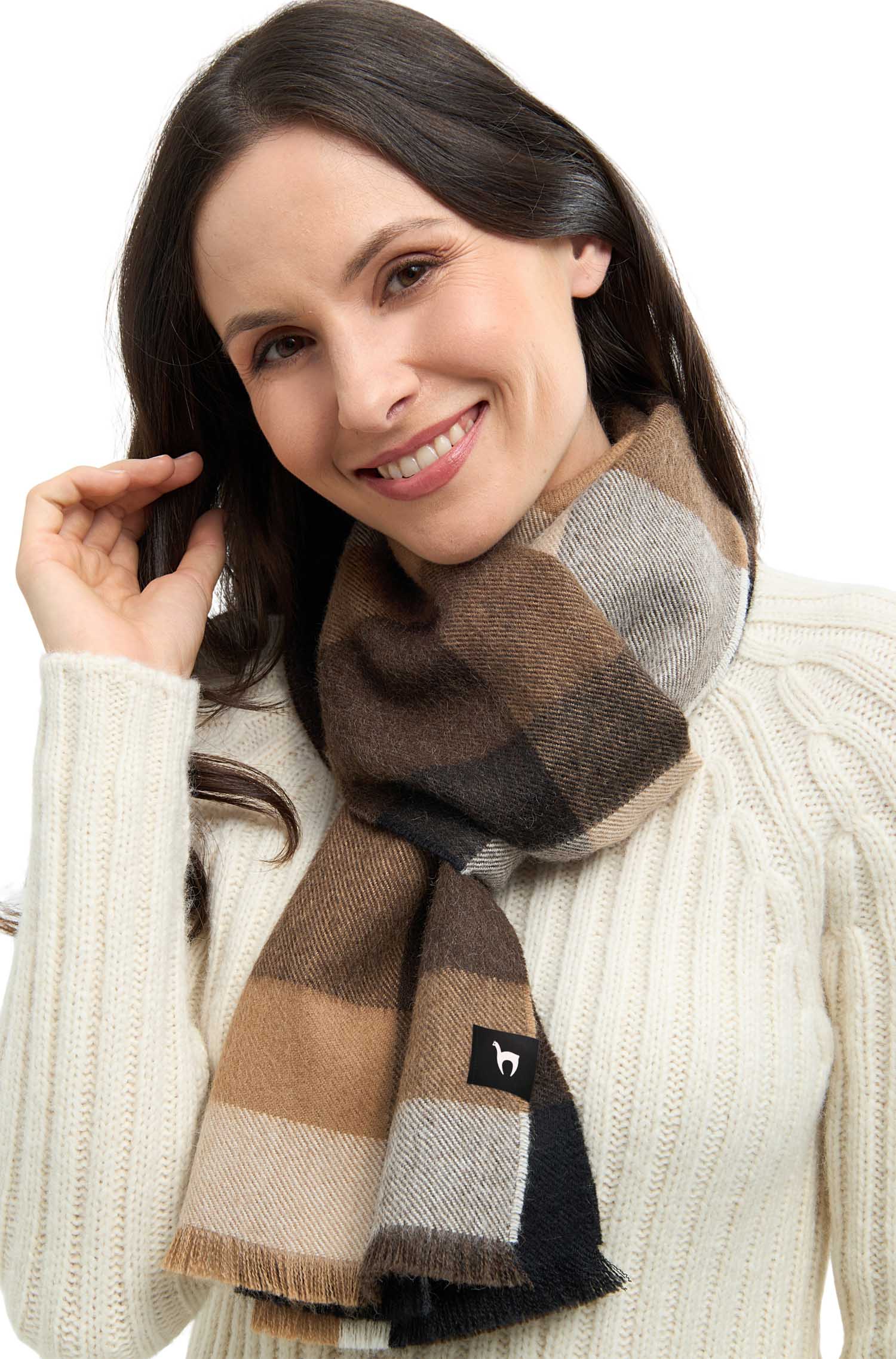 Alpaka Schal AMIGO - 100% Alpaka mokka beige