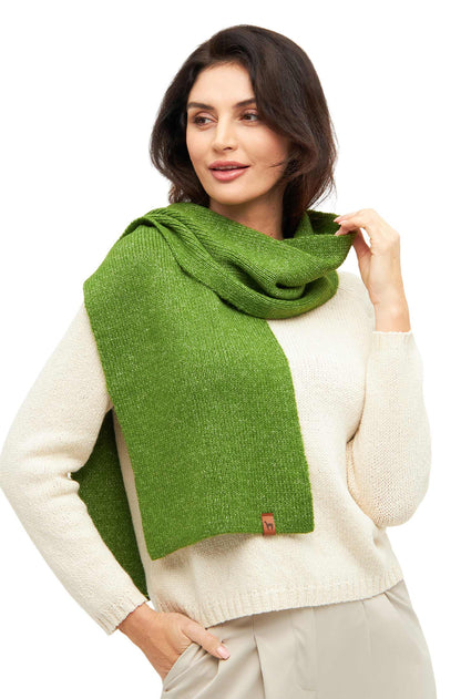 Alpaka Schal PACA - 87% Alpaka & 13% Merino apfelgrün one-size