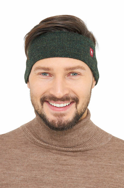 Alpaka Stirnband UNI mit Ohrenklappen - 100% Alpaka