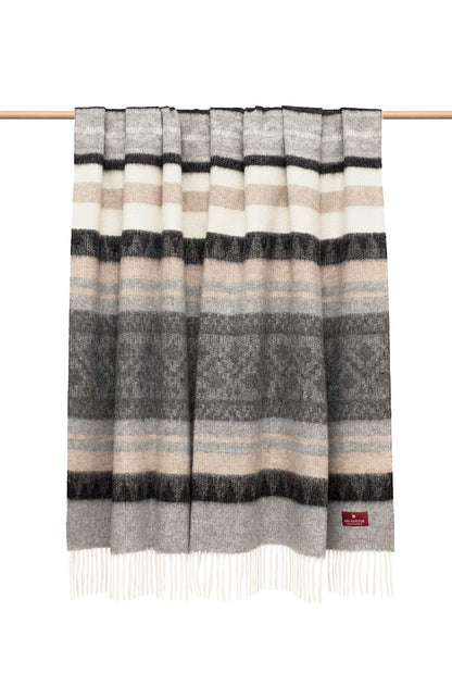 Alpaka Decke MUNDO beige/grau