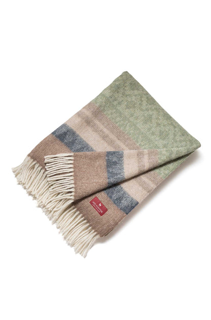 Alpaka Decke MUNDO grün/beige