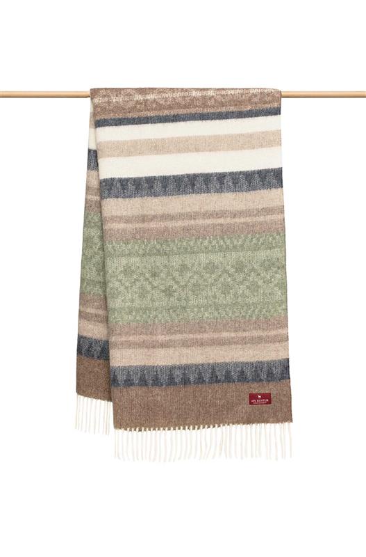 Alpaka Decke MUNDO grün/beige