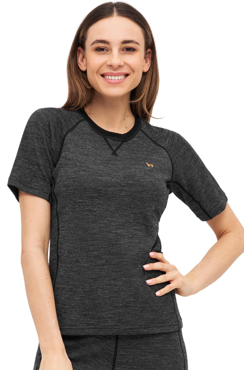 Alpaka Shirt THERMO Damen anthrazit
