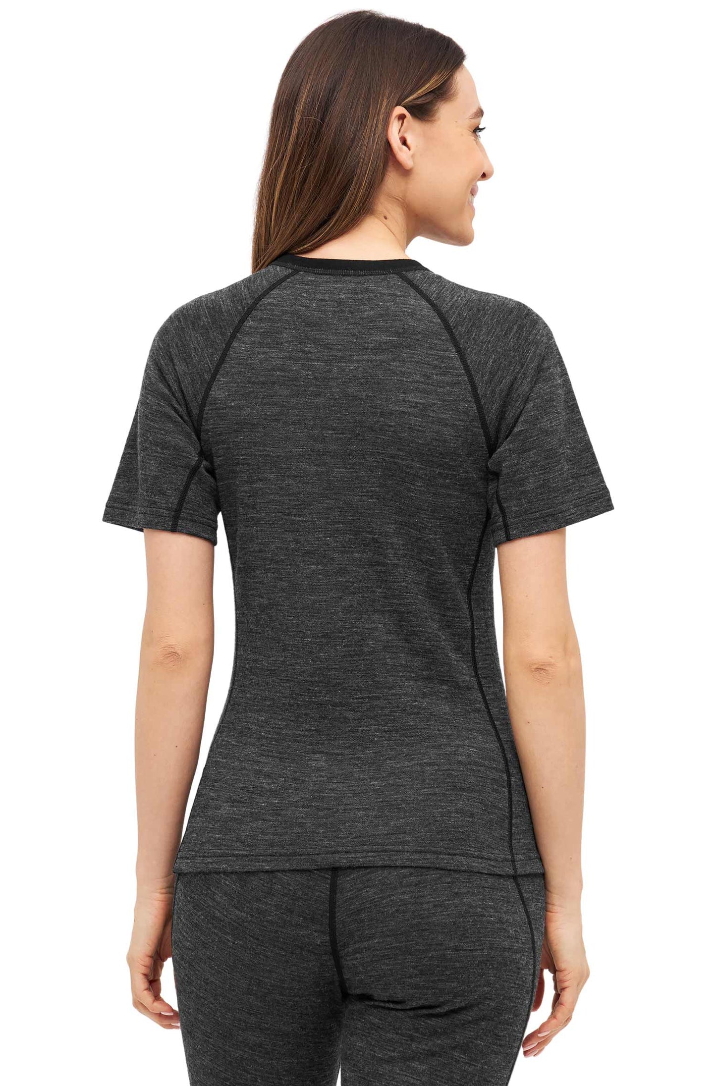 Alpaka Shirt THERMO Damen anthrazit