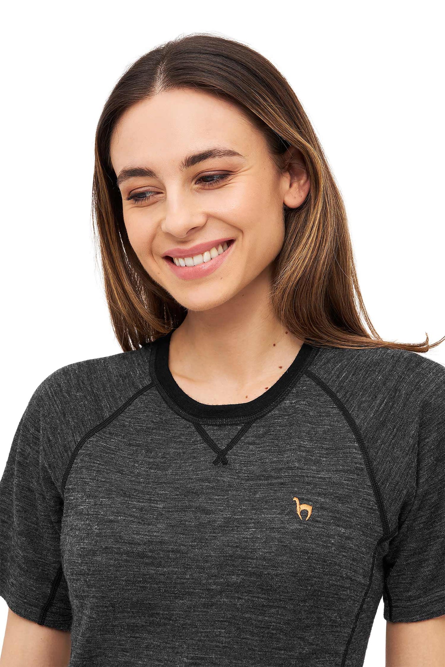 Alpaka Shirt THERMO Damen anthrazit