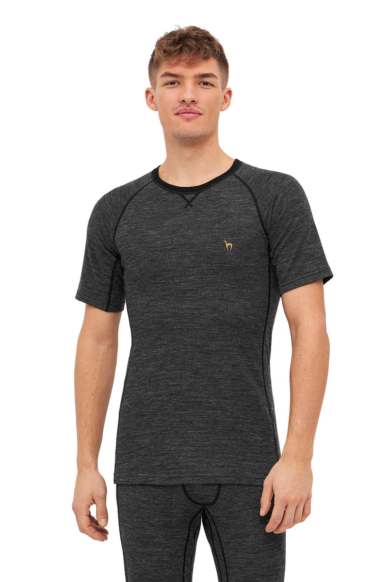 Alpaka Shirt THERMO Herren anthrazit
