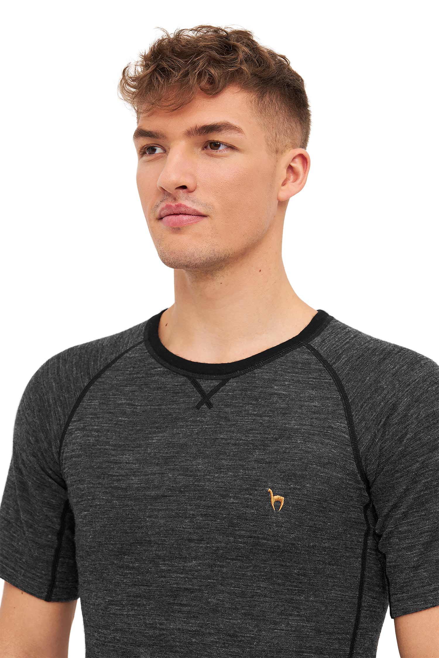 Alpaka Shirt THERMO Herren anthrazit