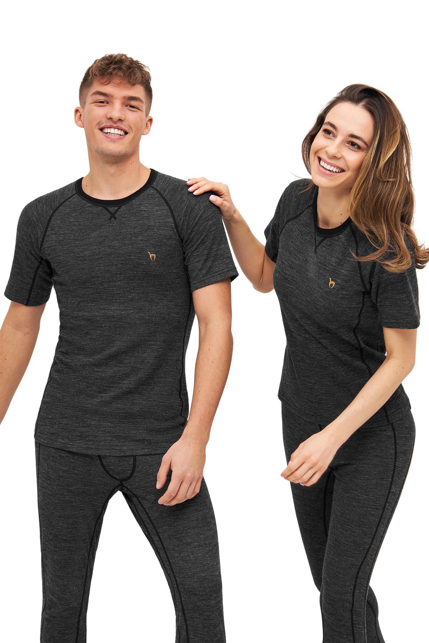 Alpaka Shirt THERMO Herren anthrazit