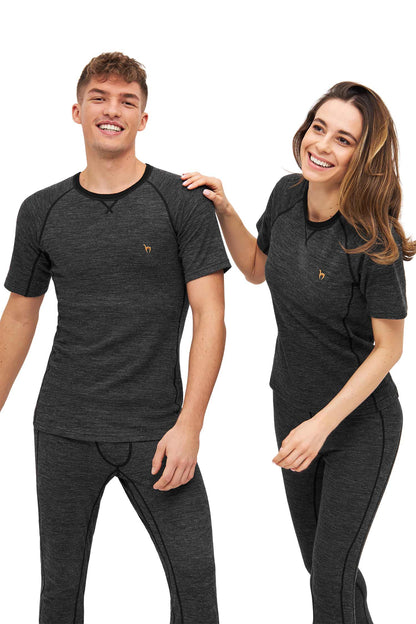 Alpaka Shirt THERMO Herren anthrazit
