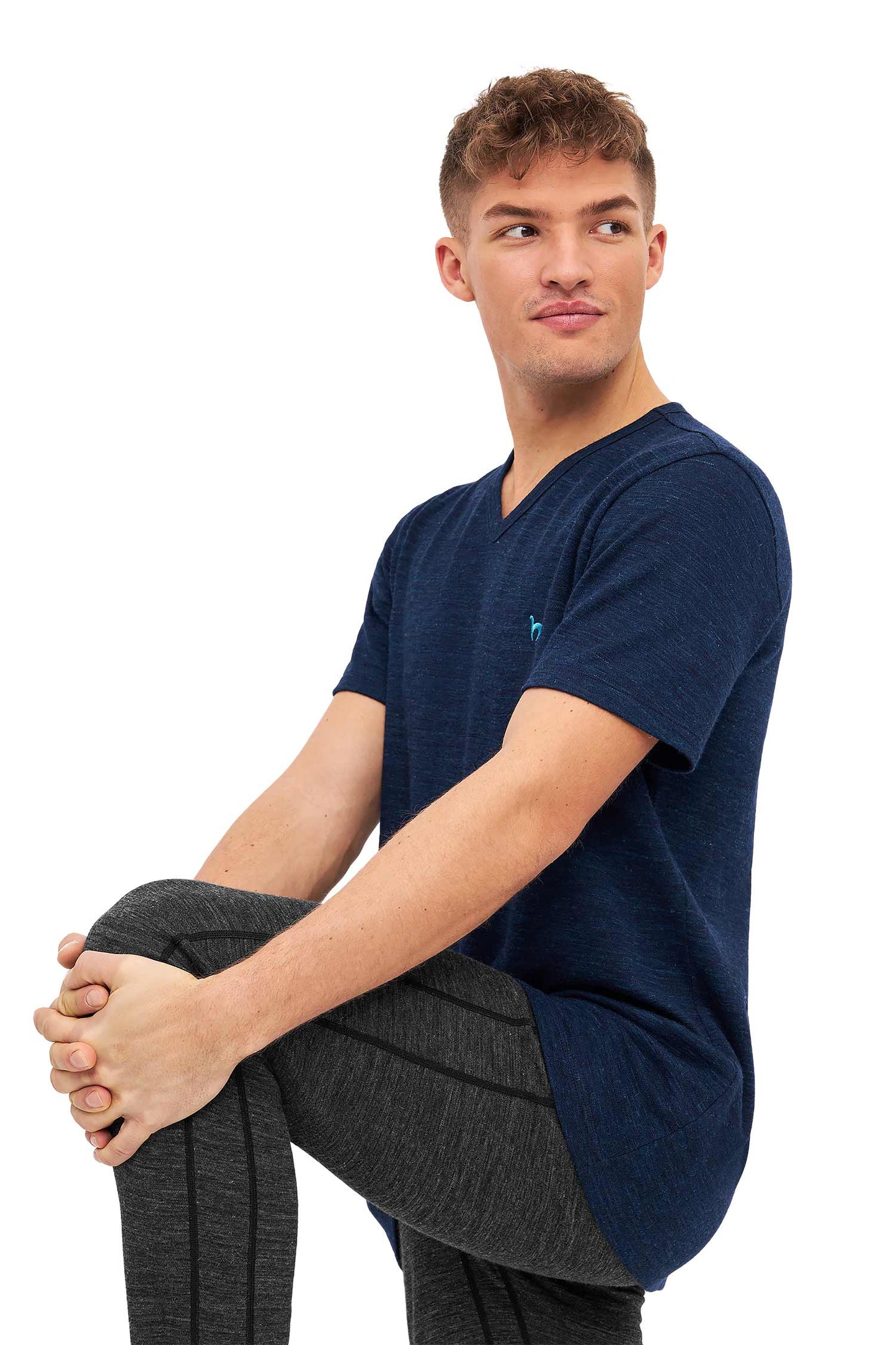 Alpaka T-Shirt THERMO Herren navy
