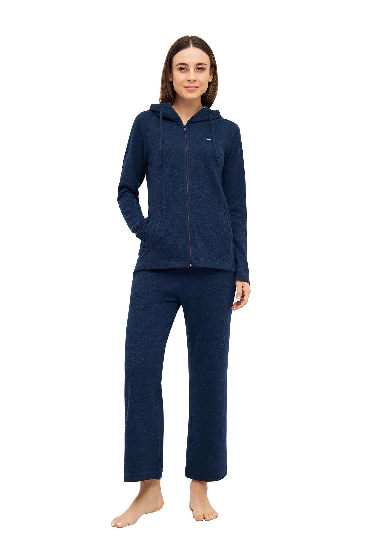 Alpaka Lounge-Hose THERMO Damen navy