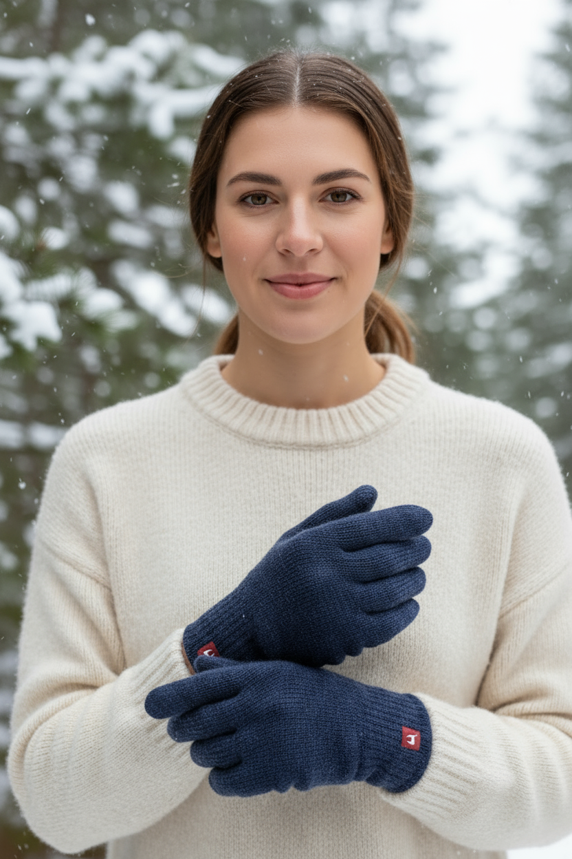 Alpaka Gefütterte Fingerhandschuhe UNI - 100% Alpaka