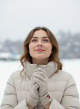 Alpaka Gefütterte Fingerhandschuhe UNI 100% Alpaka