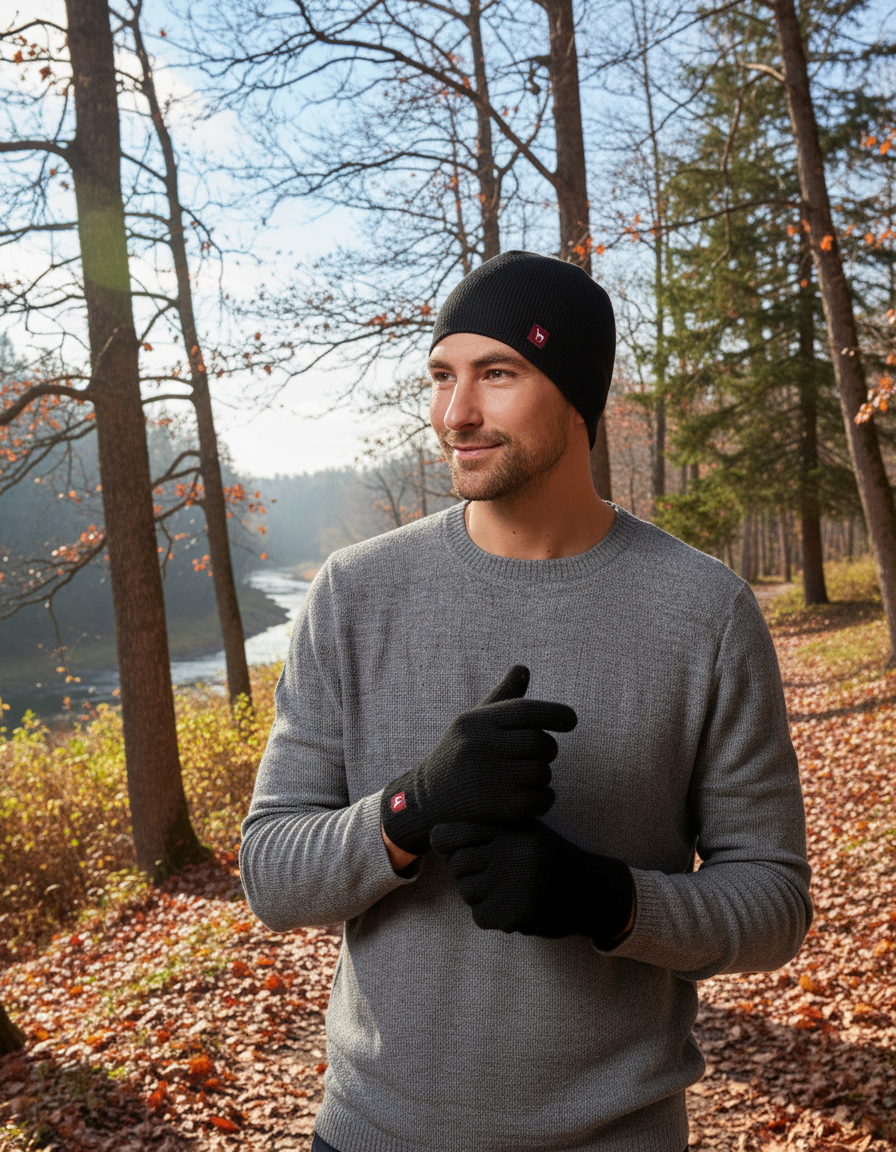 Alpaka Gefütterte Fingerhandschuhe UNI - 100% Alpaka